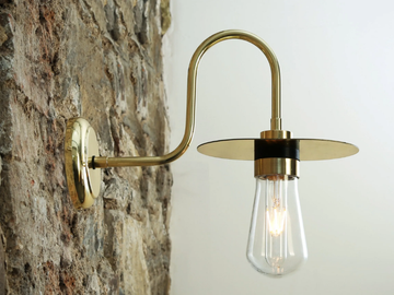 KAI Swan Neck - Handmade brass wall lamp for bathroom by mullan lighting - view 3